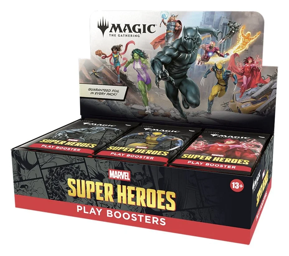 Magic the Gathering Marvel Super Heroes Play Booster English - 1 Booster Box (30 Boosters)